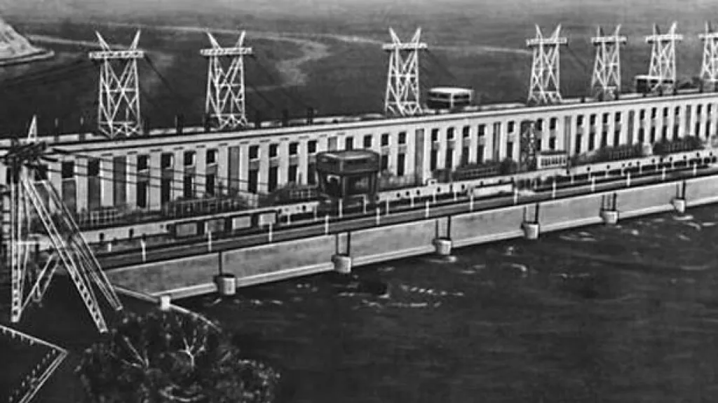 Stavba Kujbyševské vodní elektrárny
