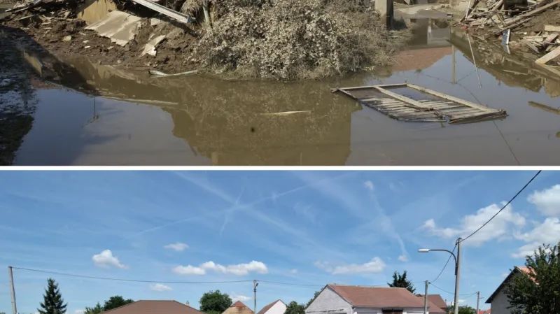 Zálezlice v roce 2002 a o deset let později