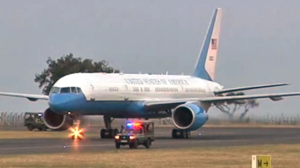 Letadlo ministryně zahraničí USA