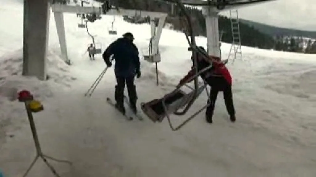 Vlek v lyžařském areálu Rališka