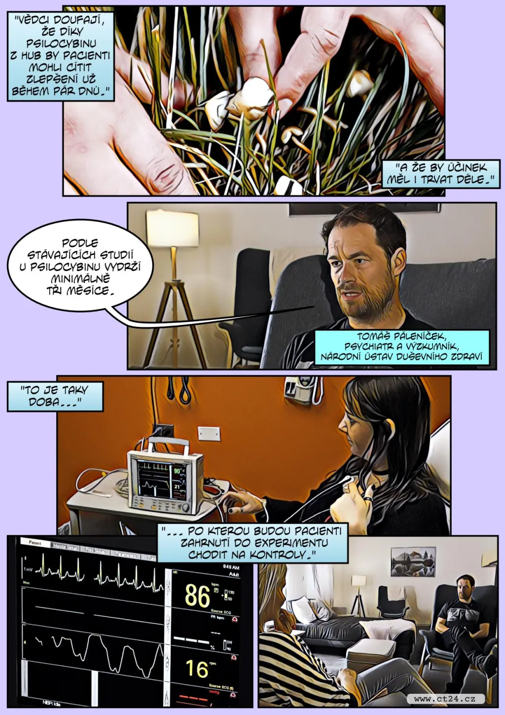 Účinná látka z lysohlávek jako lék na vážné deprese. Extrakt z hub testují v NÚDZu