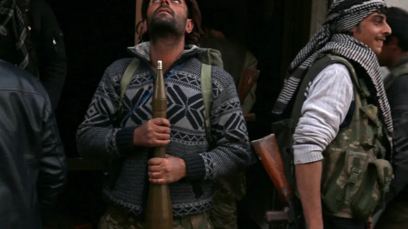 Rebelové v syrském Aleppu