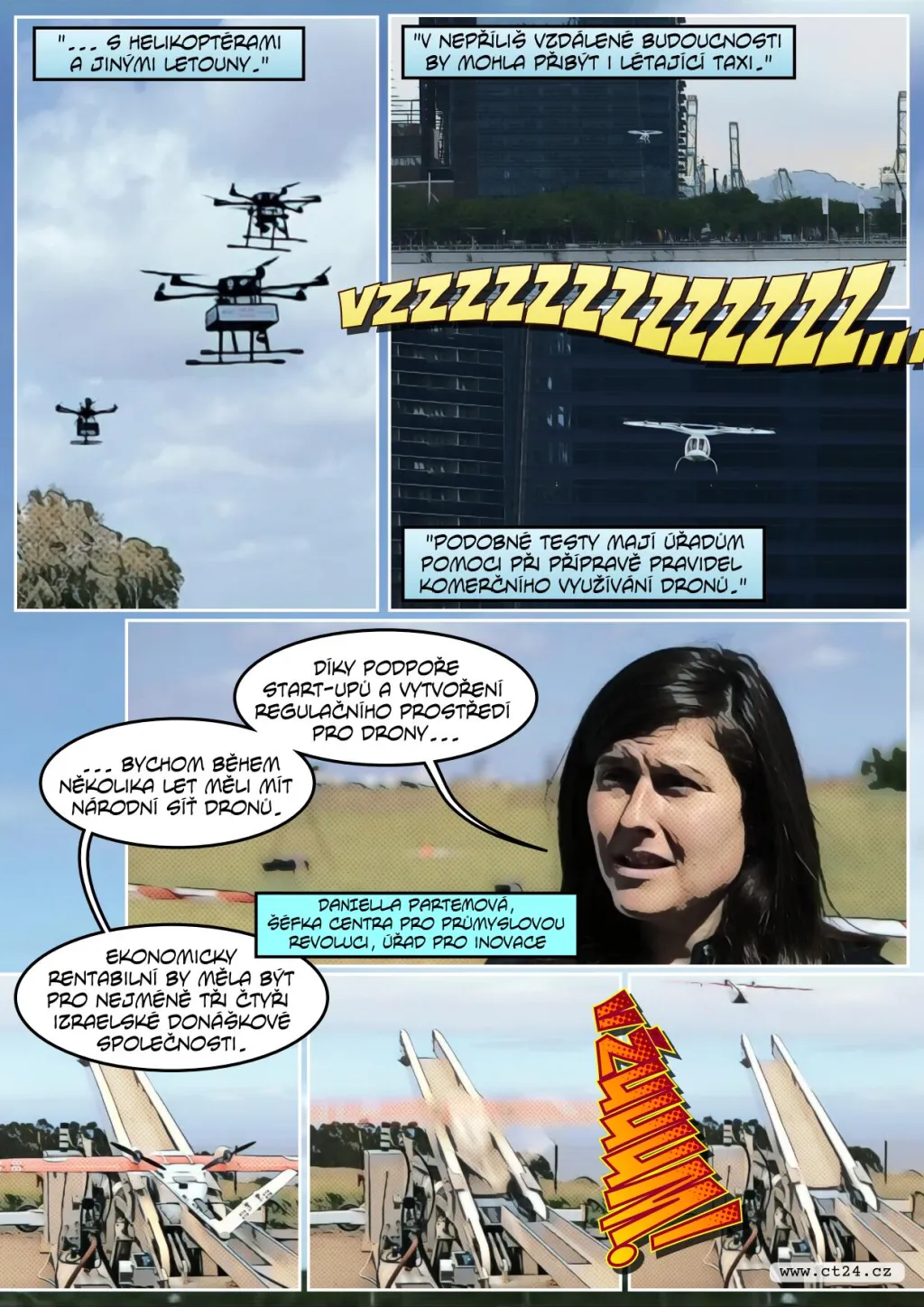 Izraelci testují donáškové drony ve velkých městech. Vozit chtějí třeba i pizzu