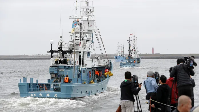 Japonské velrybářské lodě vypluly