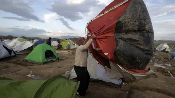 Evakuace uprchlíků z Idomeni