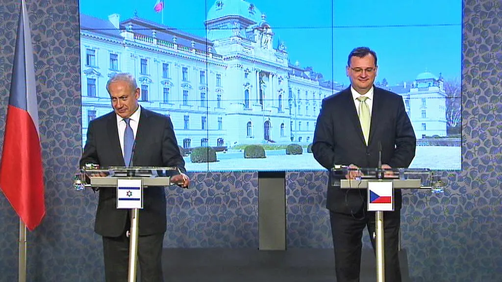 Brífink Benjamina Netanjahua a Petra Nečase