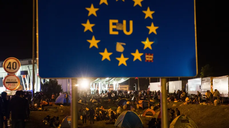 Uprchlický tábor u chorvatsko-slovinské hranice