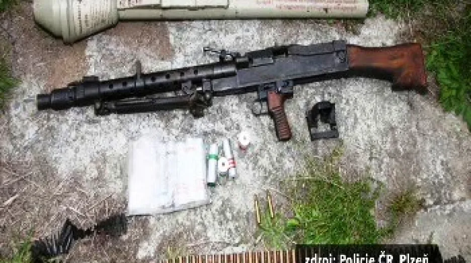 Zbraně nalezené v Plzni
