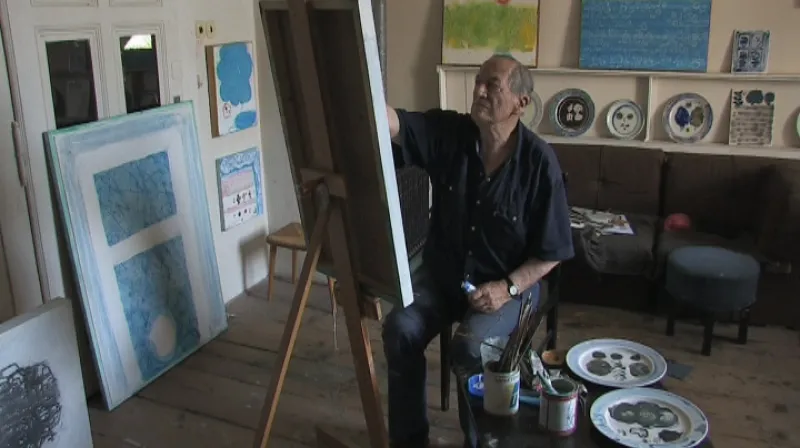 Oldřich Smutný při práci