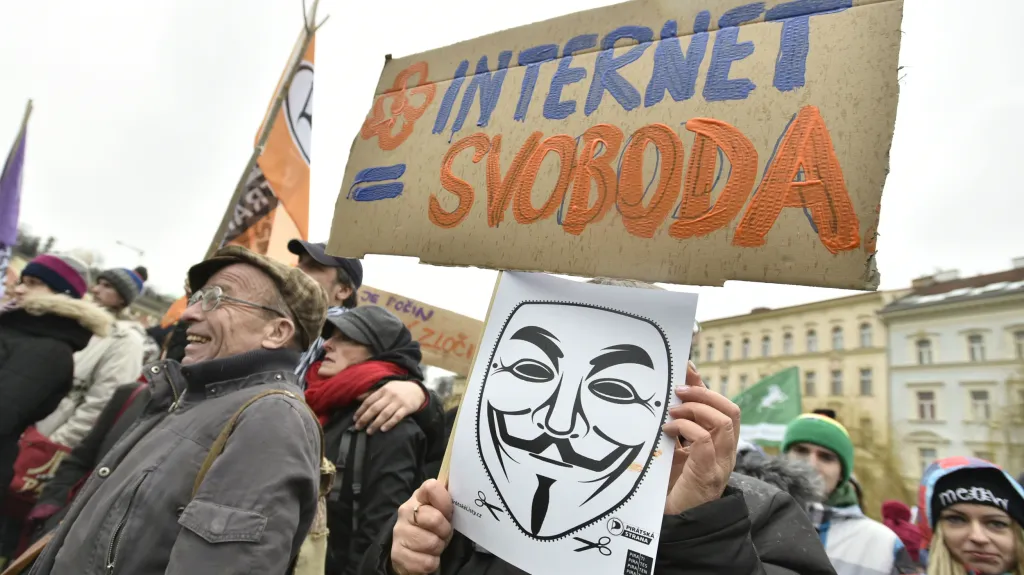 Demonstrace za svobodný internet