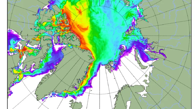 Tenčí led je především ve východní Arktidě