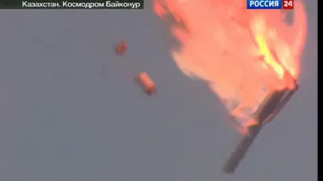 Havárie ruské rakety Proton-M nedaleko kosmodromu Bajkonur