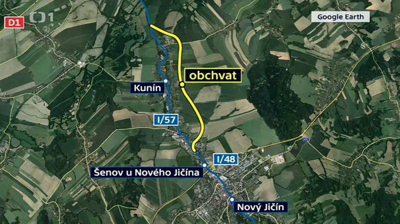 Možný obchvat Kunína