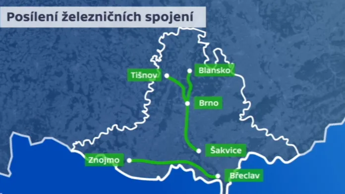 Posílení železničních spojení na jihu Moravy