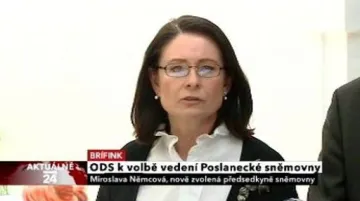 Brífink ODS po zvolení Němcové předsedkyní sněmovny
