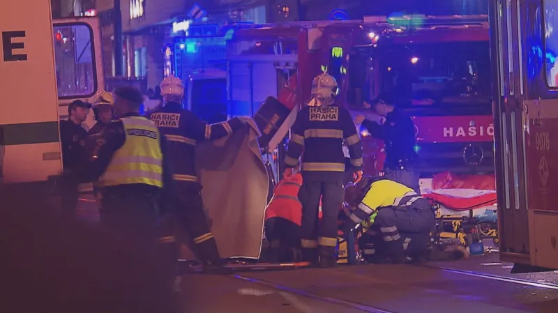 Silvestrovská nehoda v Praze