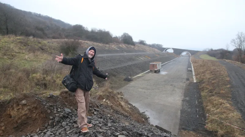 Zavalená dálnice do Drážďan