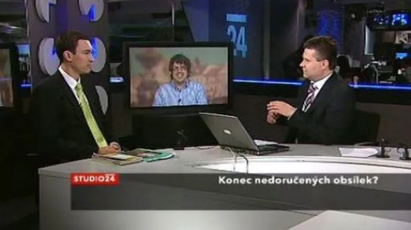 Lászlo Hajnal a František Korbel ve Studiu ČT24