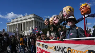 Protesty No Kings ve Washingtonu 28. 3. 2026