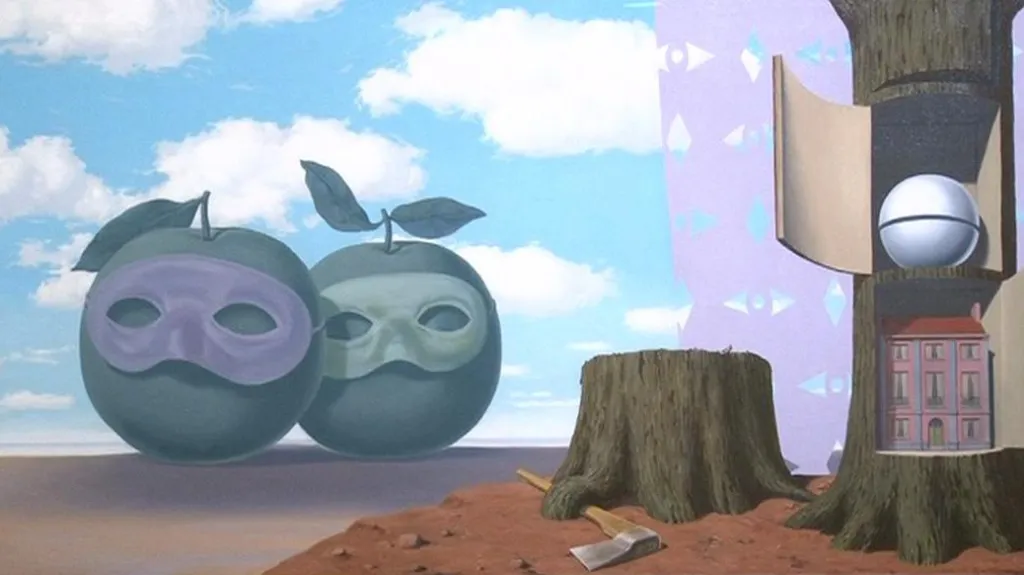 Jeden z Magrittových obrazů