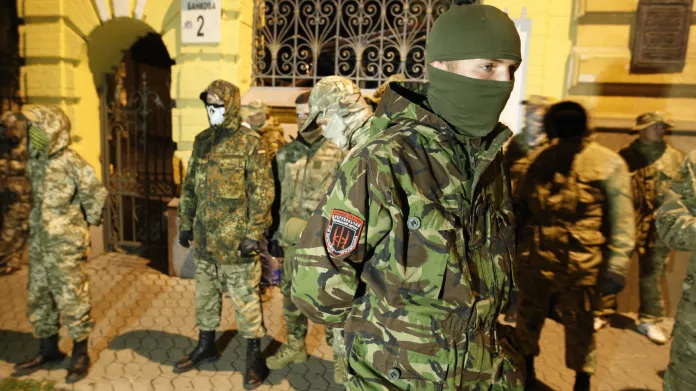 Příznivci Pravého sektoru protestují v Kyjevě