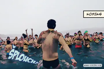 Na Teplicku padl rekord v počtu otužilců v ledové vodě