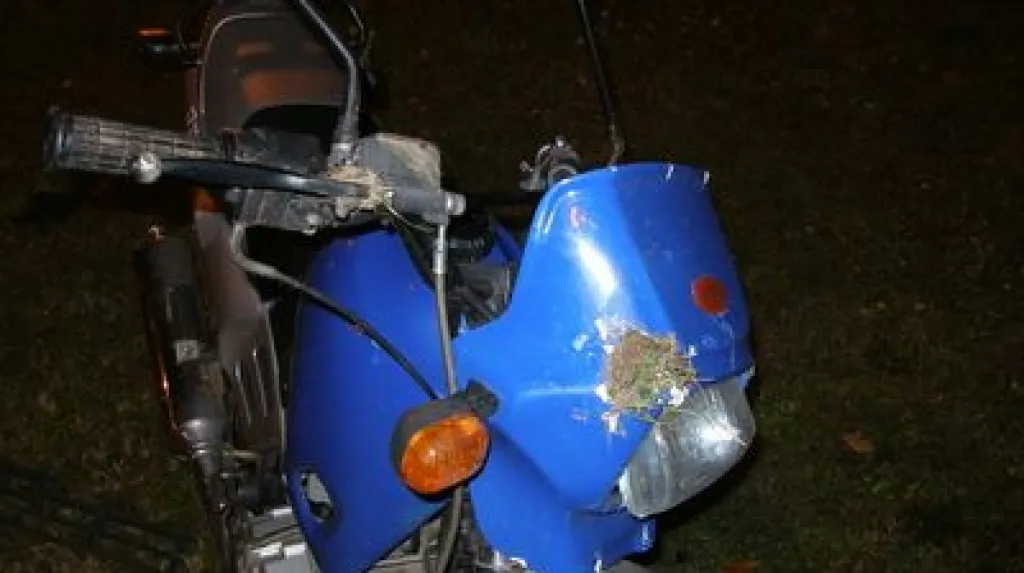 Motocykl po nehodě