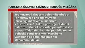 Stížnost Miloše Melčáka