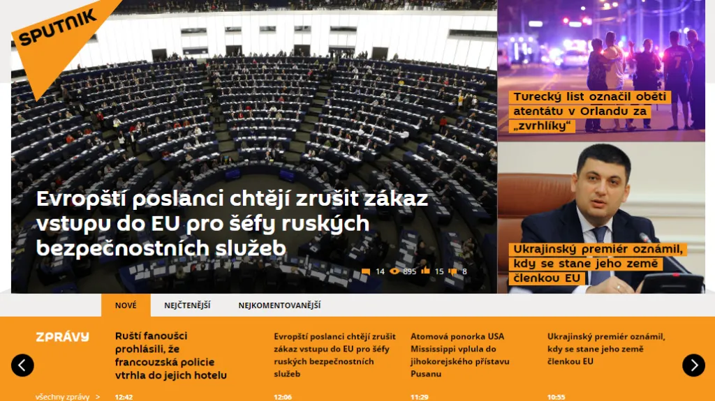 Zpravodajský web Sputnik
