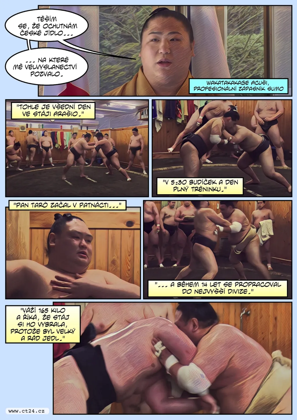 Sumo zápasníci a české sklo