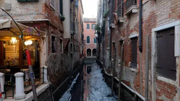 Vyschlé kanály v Benátkách