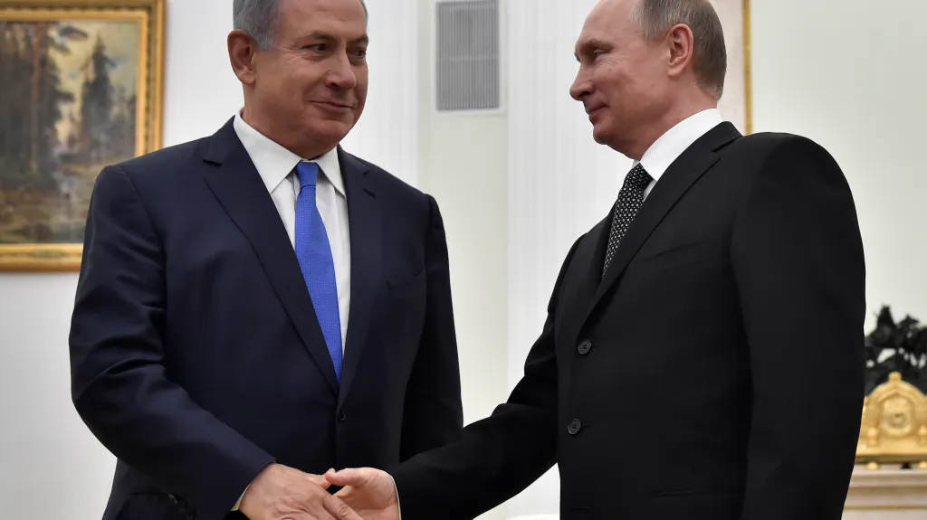 Izraelský premiér Benjamin Netanjahu a šéf Kremlu Vladimir Putin