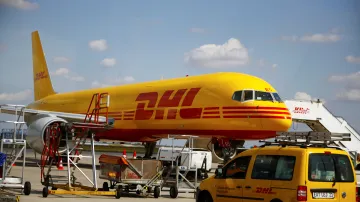 Letadlo firmy DHL na letišti Lipsko/Halle, ilustrační foto