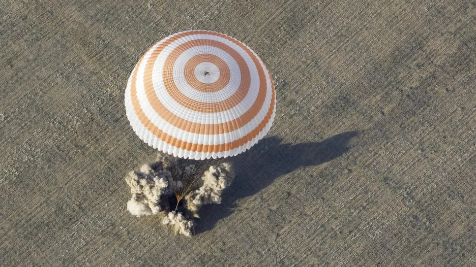 Přistání posádky z ISS