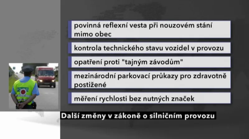 Další změny v silničním provozu