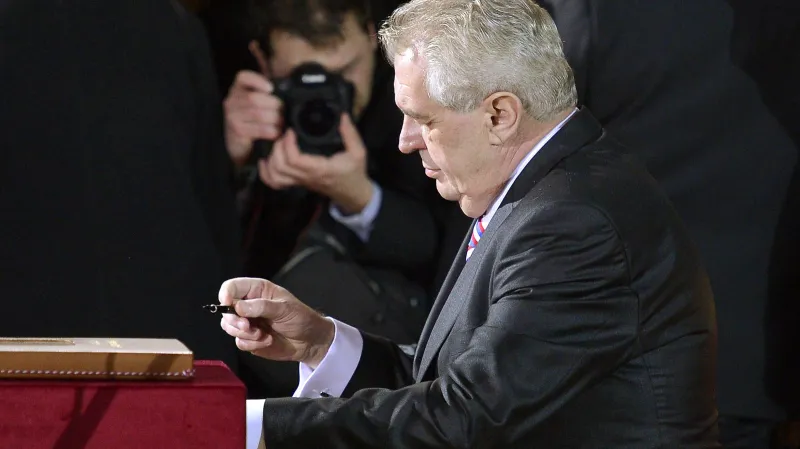 Miloš Zeman ve Vladislavském sále