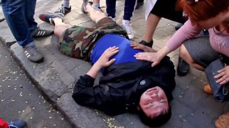 Oběť násilností v Oděse