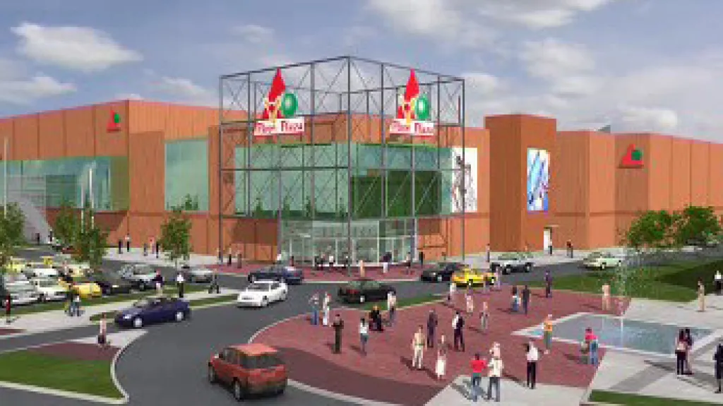 Vizualizace nákupního centra Plaza v Plzni