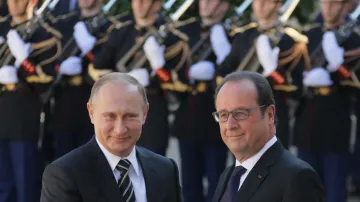 Vladimir Putin a Francois Hollande