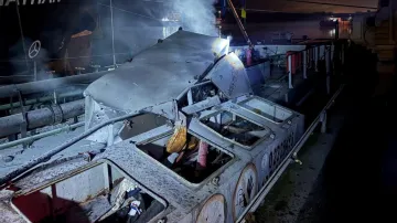 Následky ruského útoku dronů v Oděské oblasti