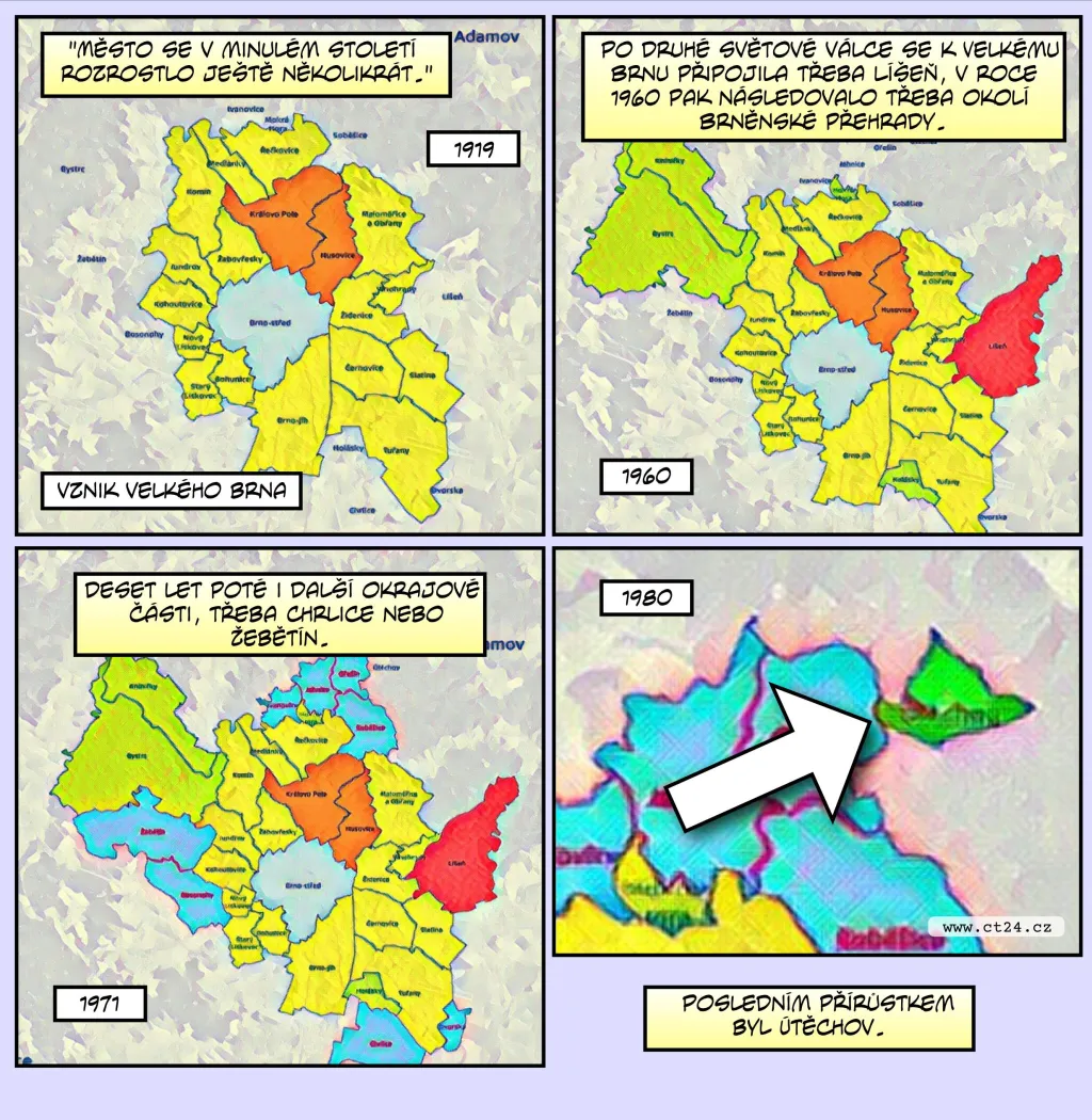 Komiks: Sto let od vzniku Velkého Brna