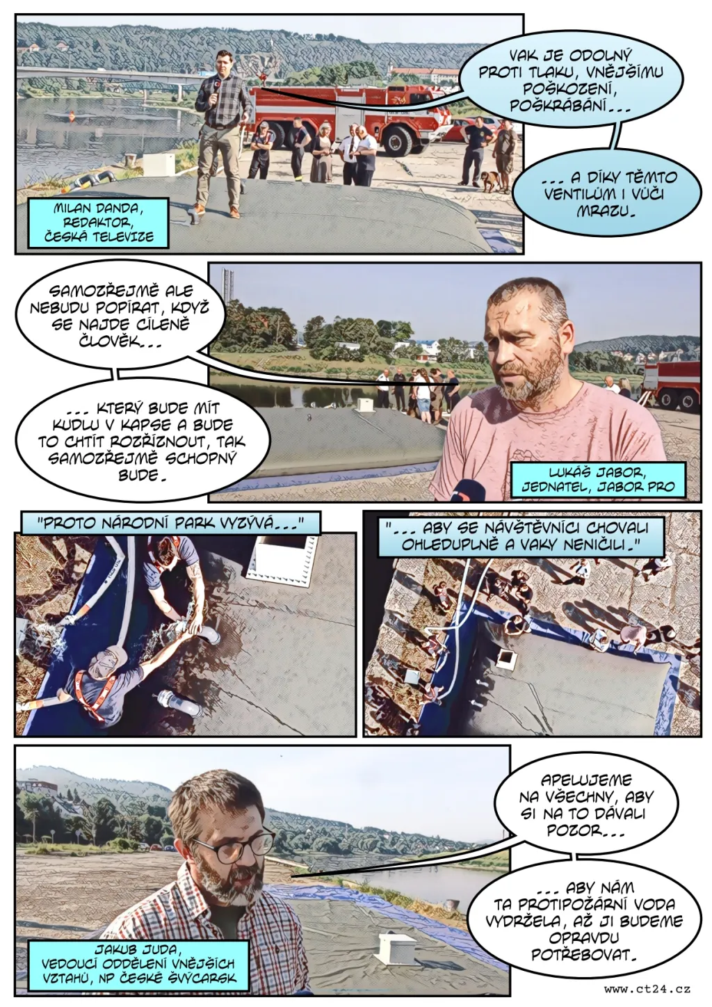 Vodní vaky usnadní hasičům zásahy v NP České Švýcarsko