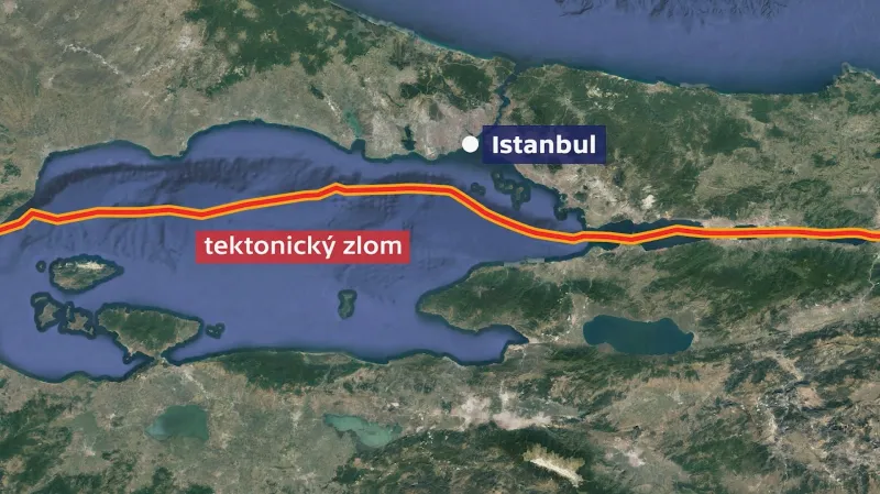 Tektonický zlom u Istanbulu