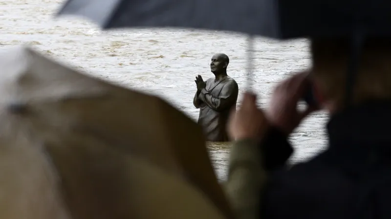 Povodeň v Praze na Kampě