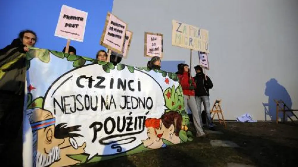 Happening za práva migrantů