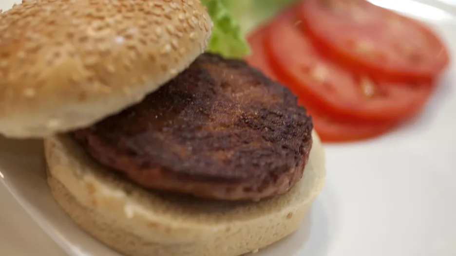 První uměle vyrobený hamburger