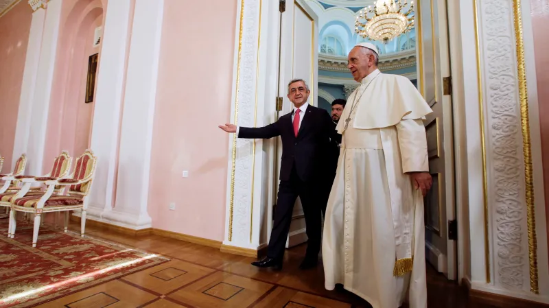 František s arménským prezidentem