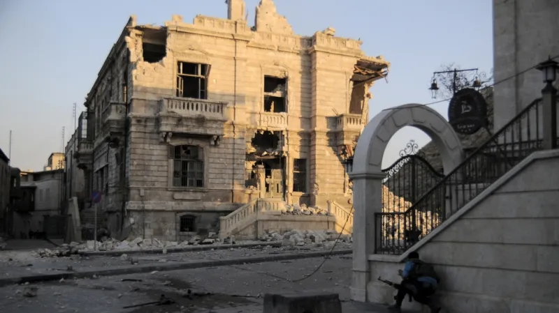 Zničené Aleppo