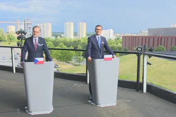 Morawiecki po jednání s Fialou: Wagnerovci představují hrozbu pro východní křídlo NATO