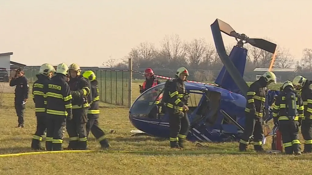 Havárie lehkého vrtulníku v Brně-Tuřanech